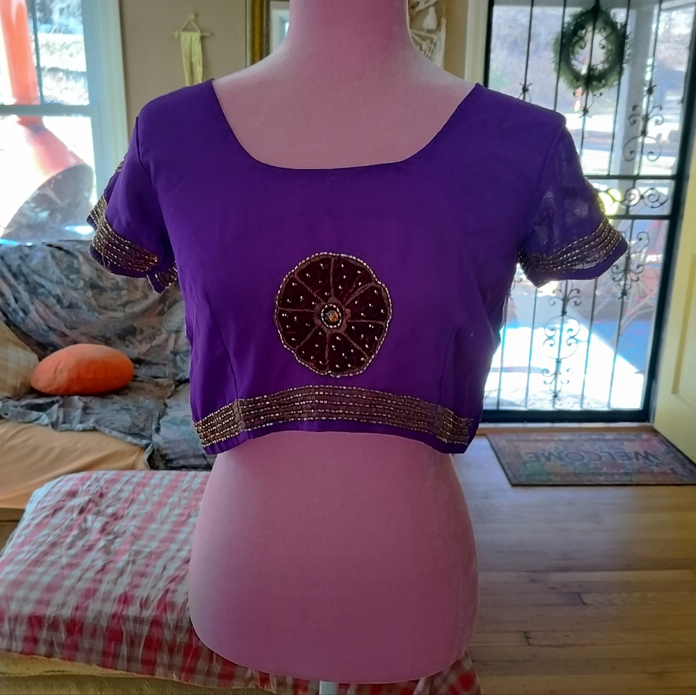 Embellished cropped top